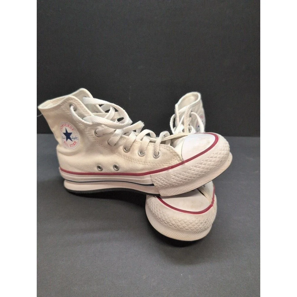 Converse Chuck Taylor All Star 372860F Youth White Platform Sneakers Size 3